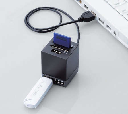 Elecom MR-C26 USB Hub Card Reader