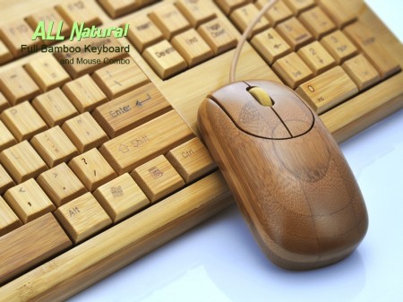 Full Bamboo Keyboard and Mouse Combo 1