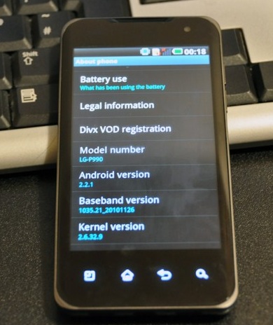 LG Optimus 2X Star Preview system info