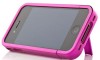 iKit iPhone 4 Chrome Flip Case with stand pink