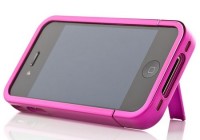 iKit iPhone 4 Chrome Flip Case with stand pink