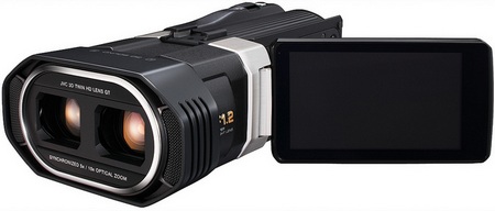 JVC GS-TD1 Full HD 3D Camcorder LCD display