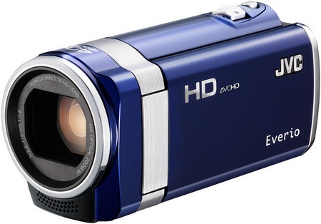 JVC HD Everio GZ-HM450 and GZ-HM440 Full HD Camcorders blue