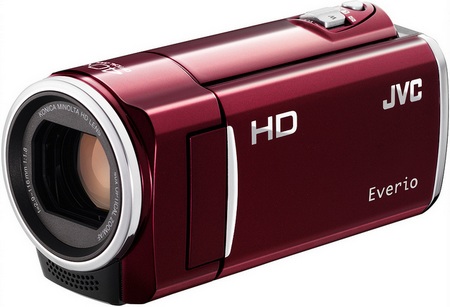 JVC HD Everio GZ-HM50 and GZ-HM30 720p HD Camcorders red