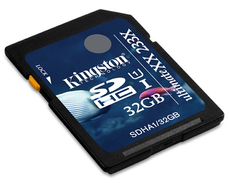 Kingston SDHC UHS-1 UltimateXX Memory Card with to 60MBs Read Speed