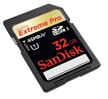 SanDisk Extreme Pro SDHC UHS-I High-Speed Memory Card