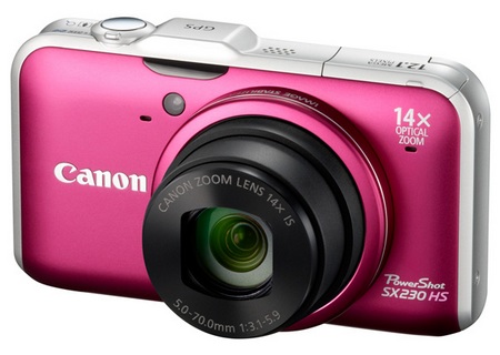 Canon PowerShot SX230 HS GPS-enabled Digital Camera red