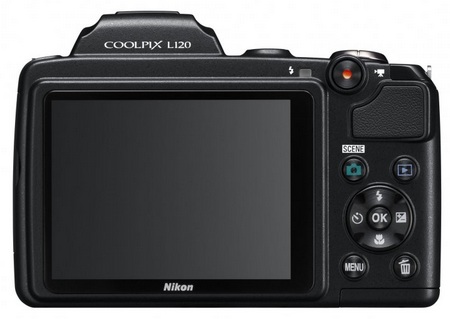 Nikon CoolPix L120 Digital Camera with 21x Optical Zoom back