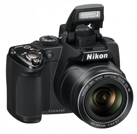 Nikon CoolPix P500 36x Ultra Zoom Camera flash open