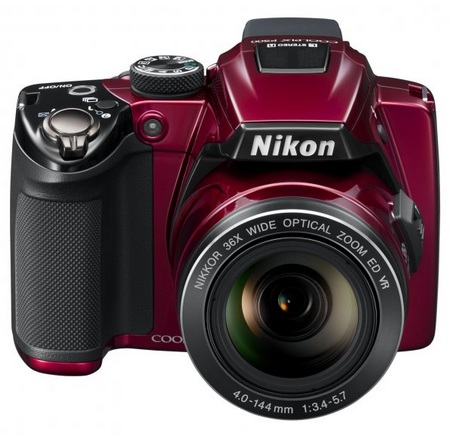 Nikon CoolPix P500 36x Ultra Zoom Camera red front