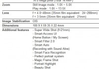 Samsung WB210 specs