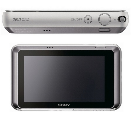 Sony Cyber-shot DSC-T110 Touchscreen Digital Camera back top