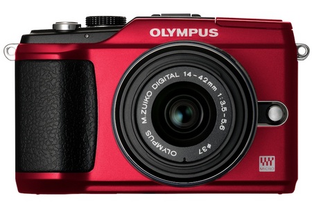 Olympus PEN E-PL2 Compact Interchangeable Lens Camera red