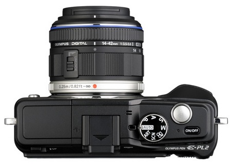 Olympus PEN E-PL2 Compact Interchangeable Lens Camera top