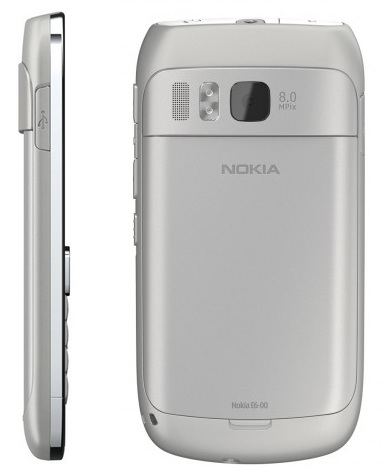 Nokia E6 QWERTY Business Smartphone back side