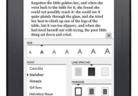 Barnes & Noble NOOK Touch E-book Reader font