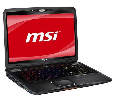 MSI GX780 Sandy Bridge Notebook with SteelSeries Backlight Keyboard 1