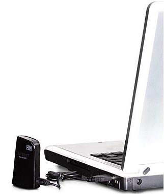 TRENDnet TEW-684UB 450Mbps Dual Band Wireless N USB Adapter in use