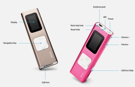 iRiver T9 MP3 Player with Shake to Skip Song buttons