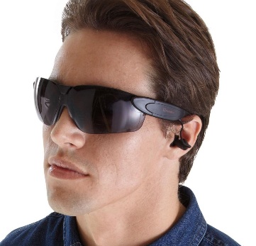 iharmonix Qi-wear Stereo Bluetooth Eyewear in use