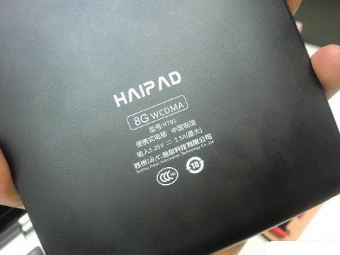Haier HaiPad Android Tablet back