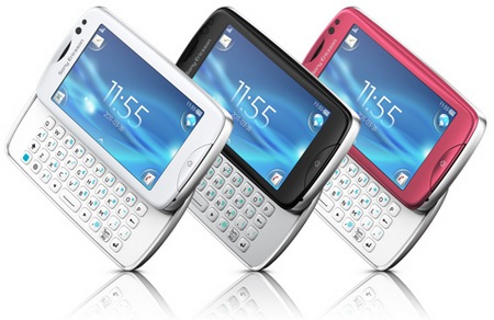 Sony Ericsson txt pro with QWERTY Keyboard and Touchscreen colors