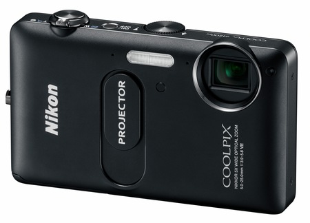 Nikon CoolPix S1200pj Digital Camera with built-in Projector black