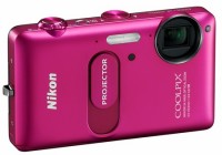 Nikon CoolPix S1200pj Digital Camera with built-in Projector pink 1