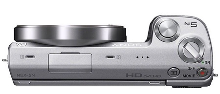 Sony NEX-5N Compact Interchangeable Lens Camera top