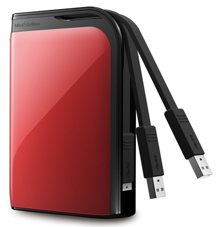 Buffalo MiniStation Extreme USB 3.0 Portable Hard Drive red