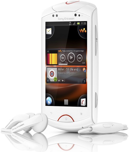 Sony Ericsson Live with Walkman Android Phone white front