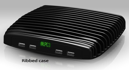 CompuLab Fit-PC3 Mini PC ribbed case