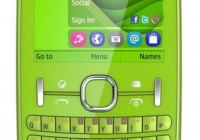 Nokia Asha 200 and Asha 201 S40 Phones with QWERTY Keyboard green