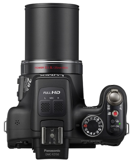 Panasonic Lumix DMC-FZ150 24x Super-Zoom Camera top