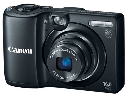 Canon PowerShot A1300 Digital Camera uses AA Batteries black