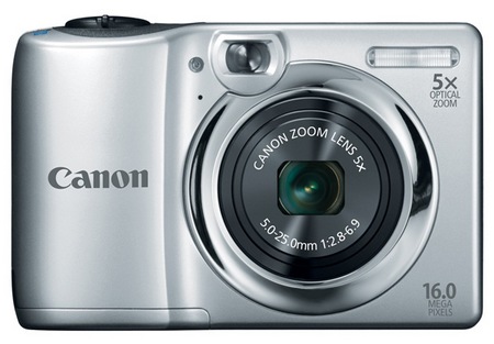 Canon PowerShot A1300 Digital Camera uses AA Batteries silver