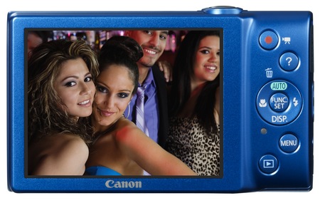 Canon PowerShot A4000 IS digital camera blue back