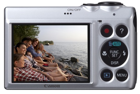 Canon PowerShot A810 Digital Camera uses AA Batteries back