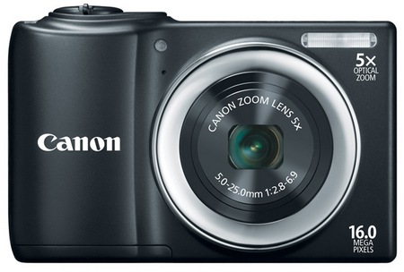 Canon PowerShot A810 Digital Camera uses AA Batteries black