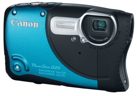 Canon PowerShot D20 Waterproof, Shockproof, Freezeproof Camera blue