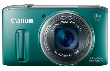 Canon PowerShot SX260 HS GPS 20x zoom digital camera green