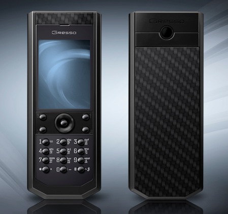 Gresso Grand Monaco Pure Black Carbon Luxury Phone