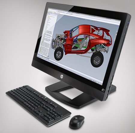 HP Z1 27-inch All-in-One Workstation angle