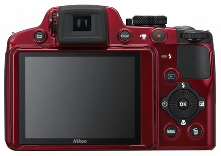 Nikon CoolPix P510 Camera does 42x Ultra Zoom red back