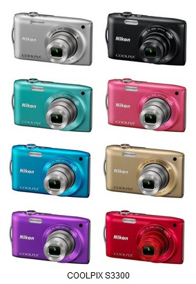 Nikon CoolPix S3300 digital camera colors