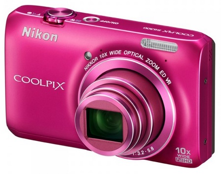 Nikon CoolPix S6300 Compact 10x Zoom Camera pink