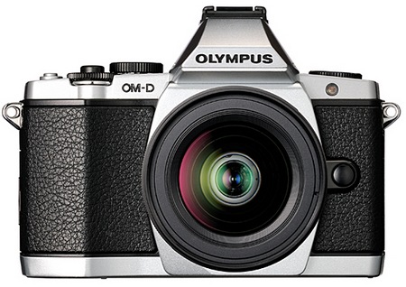 Olympus OM-D E-M5 Micro Four Thirds Camera front silver