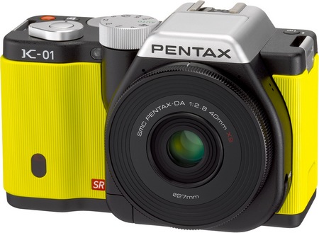 Pentax K-01 Interchangeable Lens Camera Designed by Marc Newson yellow