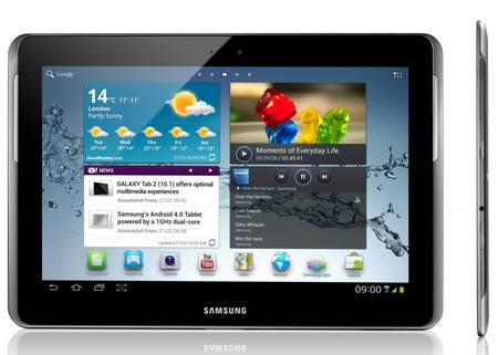 Samsung Galaxy Tab 2 10.1 Android 4.0 ICS Tablet side