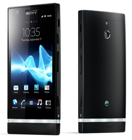 Sony Xperia P Smartphone with Aluminium Unibody and WhiteMagic Display black